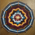 Geweven mandala 50 cm Ojos de Dios 1jpg