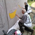Klompenmakers Sueters schilderen de klomp